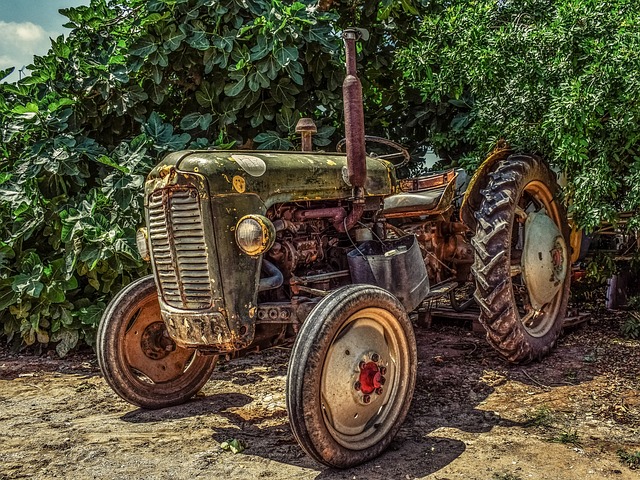 Un vieux tracteur à vendre